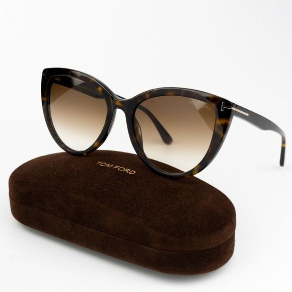 NEW Tom Ford FT0915/S ISABELLA 52F Havana Brown Gradient Cat Eye Women Sunglasse - Picture 2 of 11